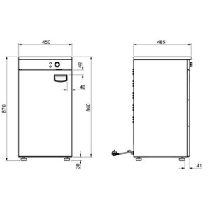 Armoire Chauffante CombiSteel - Dimensions 450x485x850 mm - Acier inoxydable