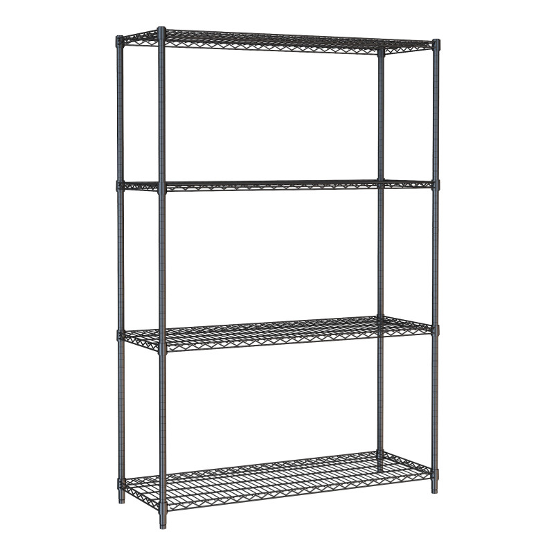 4 Level Black Shelf - CombiSteel | Optimal Storage 4 Level Black Shelf - CombiSteel | Optimal Storage