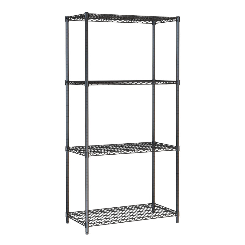4-Level Detachable Shelf Black - L 900 x D 450 mm - Combisteel 7530.0025 4-Level Detachable Shelf Black - L 900 x D 450 mm - Combisteel 7530.0025