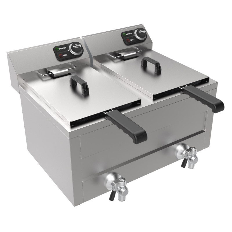 Professionelle Elektrische Fritteuse - CombiSteel 2x 8L 2x 3000W Professionelle Elektrische Fritteuse - CombiSteel 2x 8L 2x 3000W