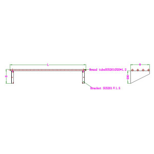 Stainless steel barred wall shelf - Combisteel - Professional kitchen