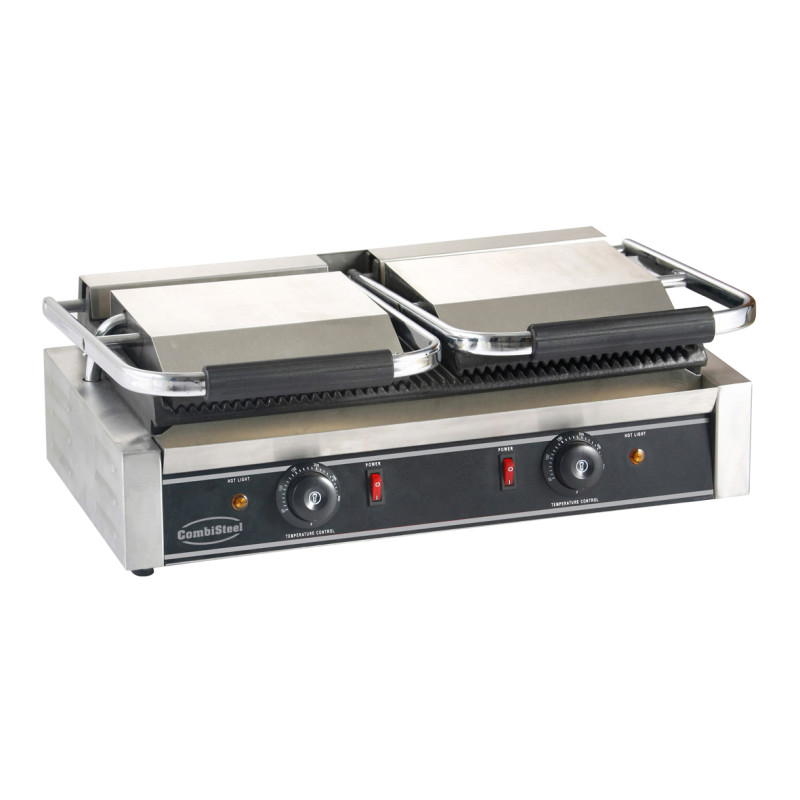Grill Panini Double - Professional Quality Grooved Plates Grill Panini Double - Professional Quality Grooved Plates