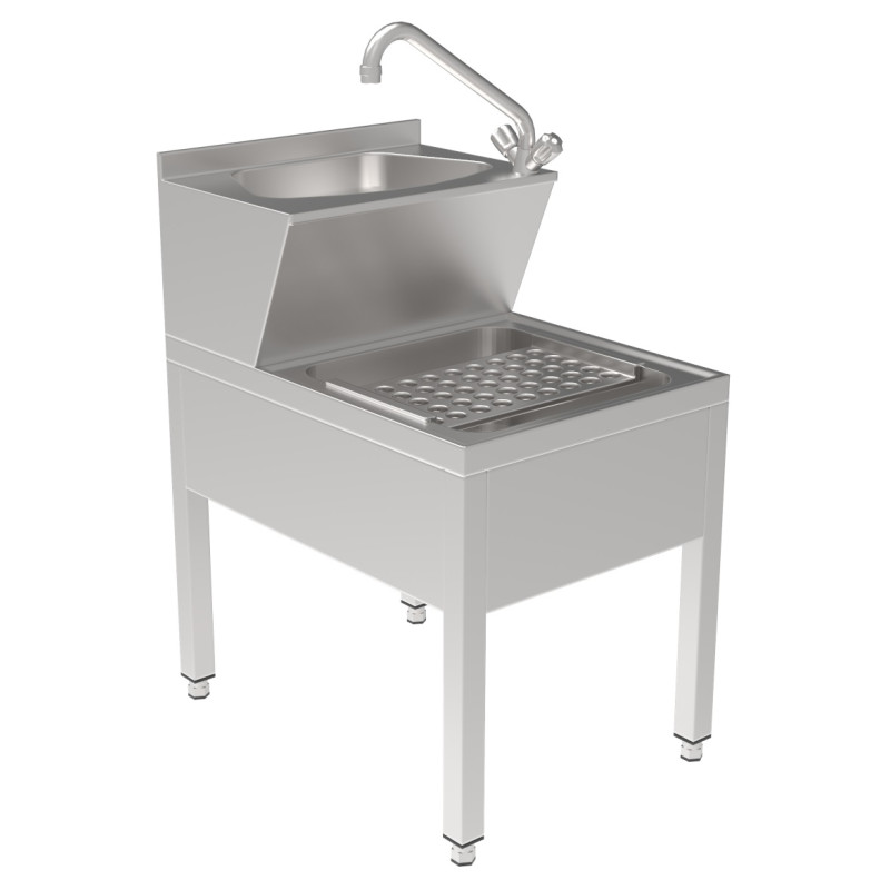 Handen wassen in roestvrij staal voor optimale hygiëne in de professionele keuken Handen wassen in roestvrij staal voor optimale hygiëne in de professionele keuken