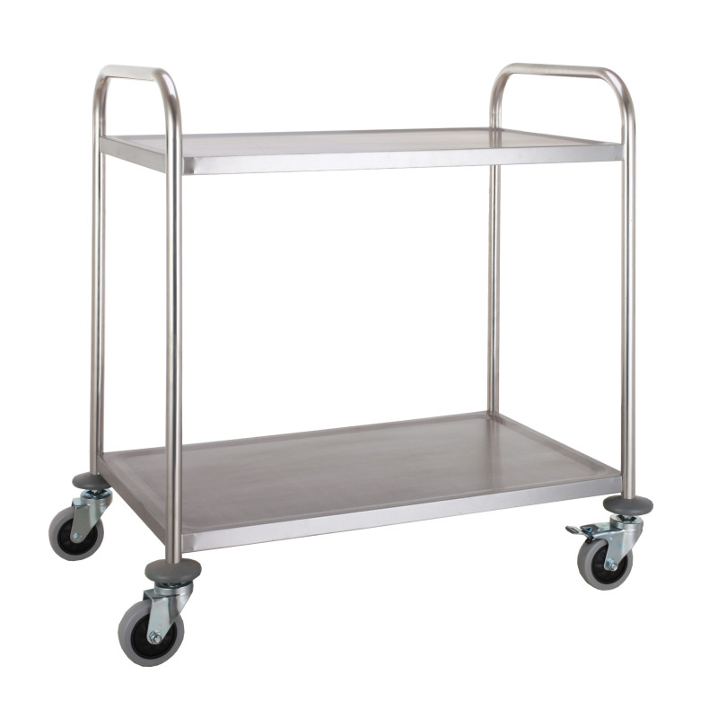 Chariot Inox Démontable à 2 Niveaux - Polyvalent pour Cuisine Professionnelle Chariot Inox Démontable à 2 Niveaux - Polyvalent pour Cuisine Professionnelle