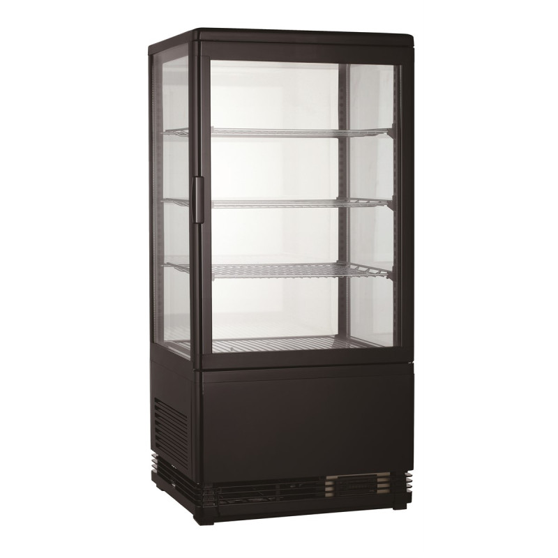 Black Refrigerated Display Case - 68L - CombiSteel: Optimal Presentation and Preservation Black Refrigerated Display Case - 68L - CombiSteel: Optimal Presentation and Preservation
