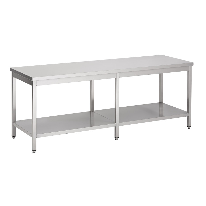 Table Inox avec Étagère - CombiSteel | 2200x700 mm Table Inox avec Étagère - CombiSteel | 2200x700 mm