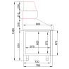 Pizza Meubel 2 Deuren - 380 L, CombiSteel - Gekoelde Pizza Tafel