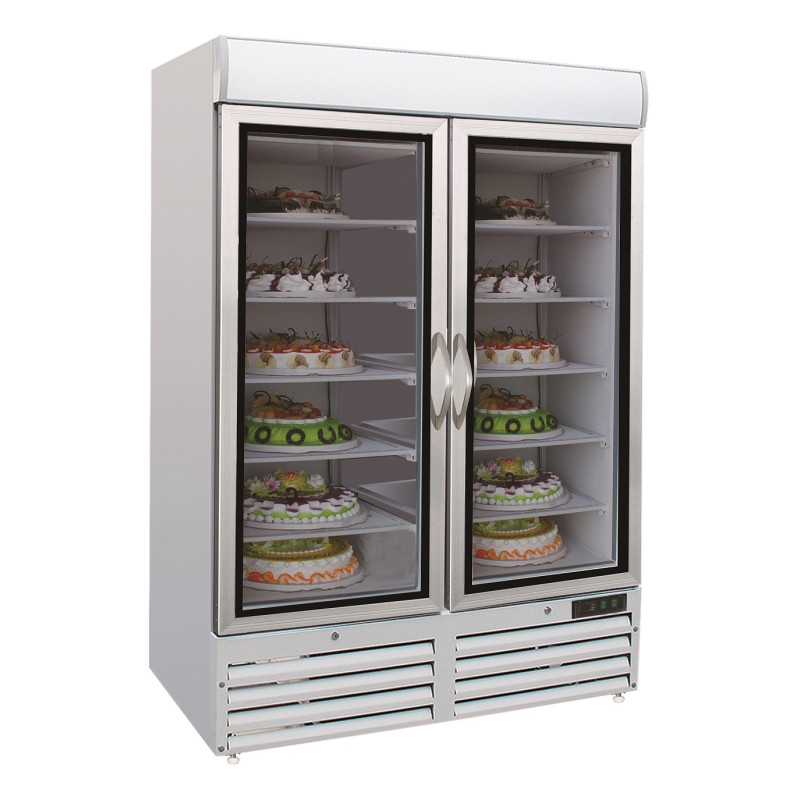 Kühlschrank mit 2 Glastüren und einem Fassungsvermögen von 1079 Litern von Combisteel - für den professionellen Einsatz in der G Kühlschrank mit 2 Glastüren und einem Fassungsvermögen von 1079 Litern von Combisteel - für den professionellen Einsatz in der G