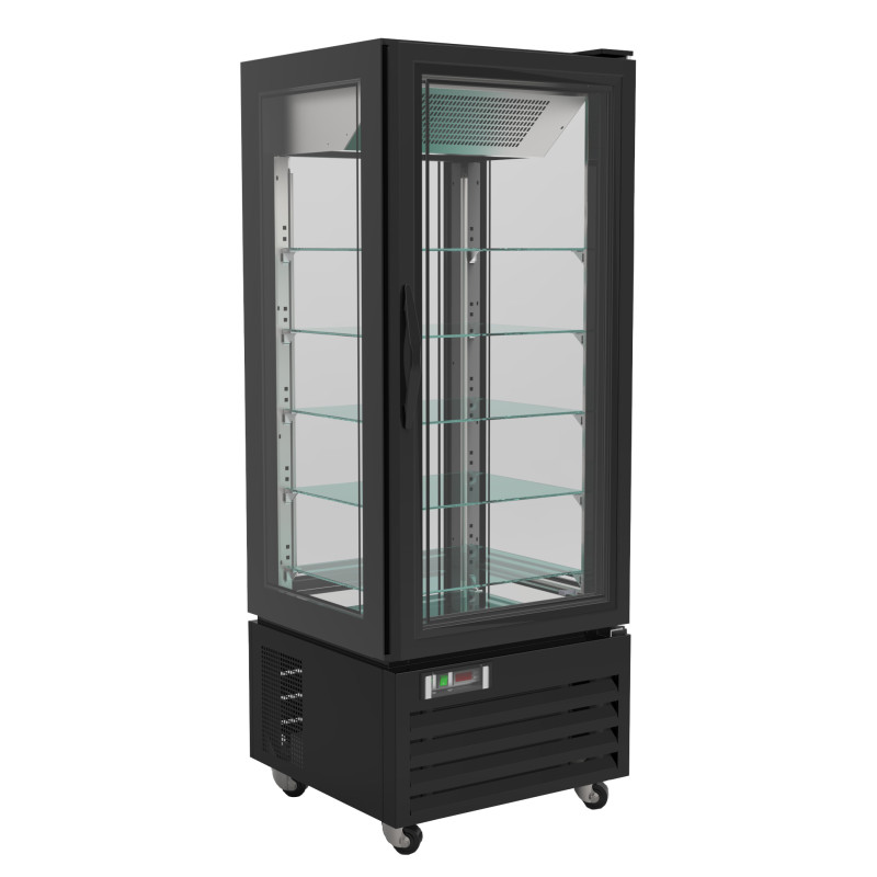 Chilled Pastry Display Case 400L - CombiSteel Black Effect Chilled Pastry Display Case 400L - CombiSteel Black Effect