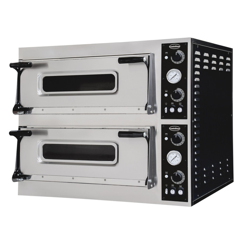 Professioneller Pizzaofen Doppelkammer - 2 x 4 Pizzen - 400 V - CombiSteel Professioneller Pizzaofen Doppelkammer - 2 x 4 Pizzen - 400 V - CombiSteel