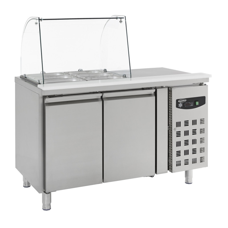 Saladette Réfrigérée 2 Portes - GN 1/1 CombiSteel en Acier Inoxydable Saladette Réfrigérée 2 Portes - GN 1/1 CombiSteel en Acier Inoxydable