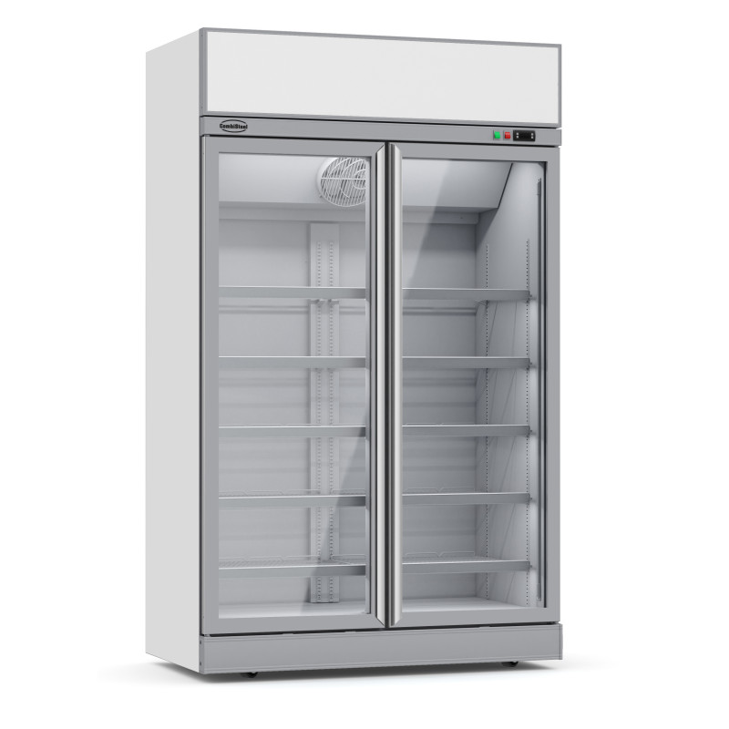 Refrigerated Display Case with 2 Glass Doors - 1000 L - CombiSteel Refrigerated Display Case with 2 Glass Doors - 1000 L - CombiSteel