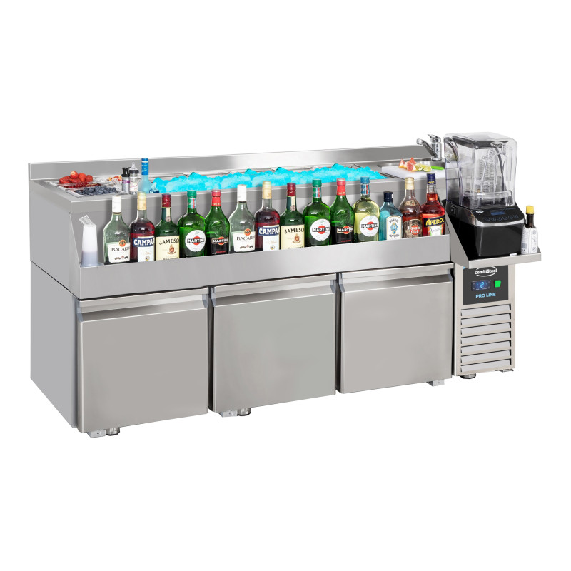 Refrigerated Table 3 Doors with Cocktail Bar - Combisteel Refrigerated Table 3 Doors with Cocktail Bar - Combisteel