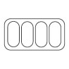 Glass display cabinet - Ventilated - 218 L - CombiSteel