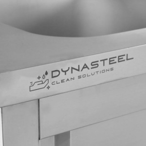 Meuble Plonge 1 Bac mit Rückwand und 3 Schubladen - 1200 x 600 mm - Becken links - Dynasteel