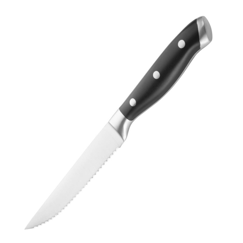 Rivierte Steakmesser mit schwarzem ABS-Griff - Set von 6 - Olympia Rivierte Steakmesser mit schwarzem ABS-Griff - Set von 6 - Olympia