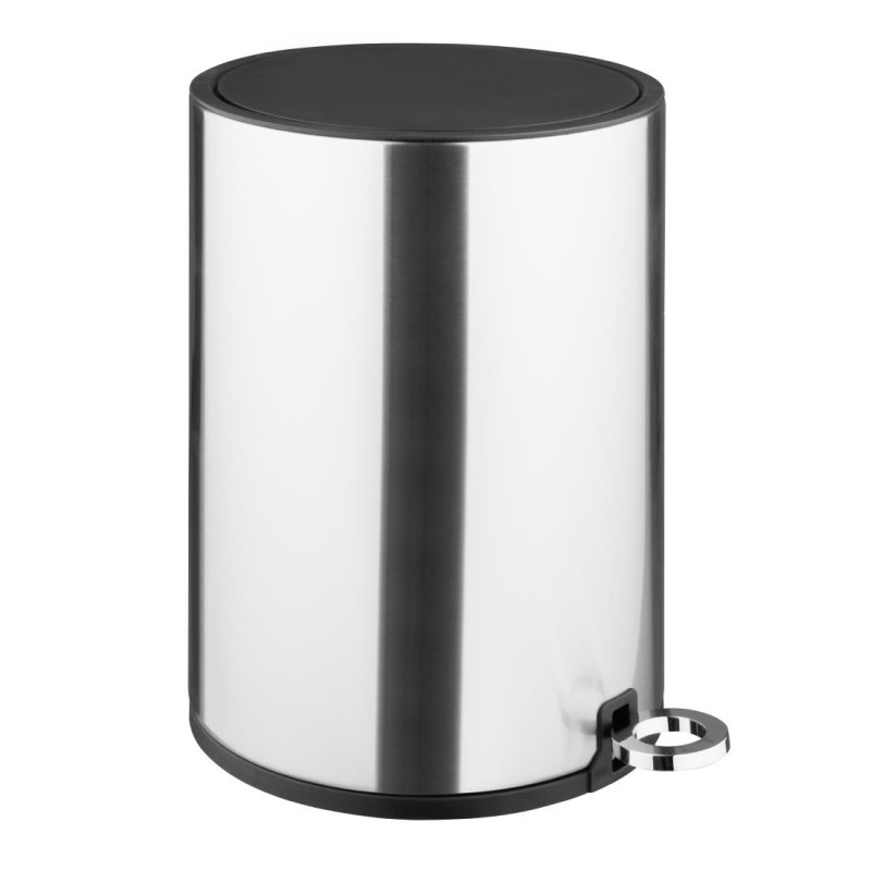 Round Pedal Bin in Brushed Steel - 3 L - Jantex Round Pedal Bin in Brushed Steel - 3 L - Jantex