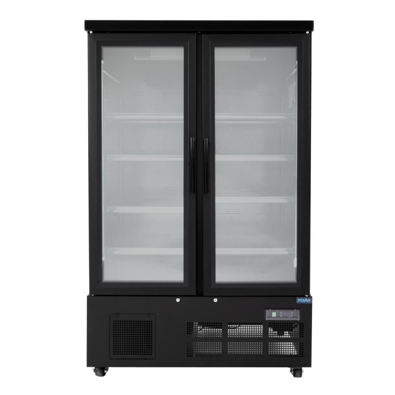Koelvitrine met 2 Deuren - 744 L - Negatief Zwart - Polar Koelvitrine met 2 Deuren - 744 L - Negatief Zwart - Polar
