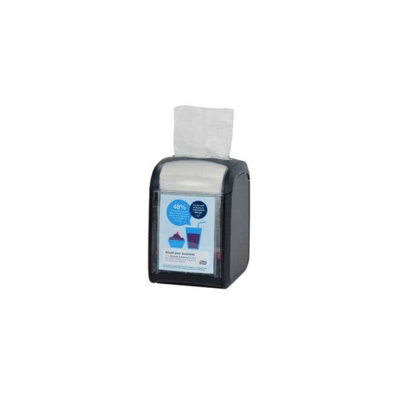 Xpressnap Fit® Tabletop Napkin Dispenser - Black Tork: Reduce waste and promote environmental commitment Xpressnap Fit® Tabletop Napkin Dispenser - Black Tork: Reduce waste and promote environmental commitment