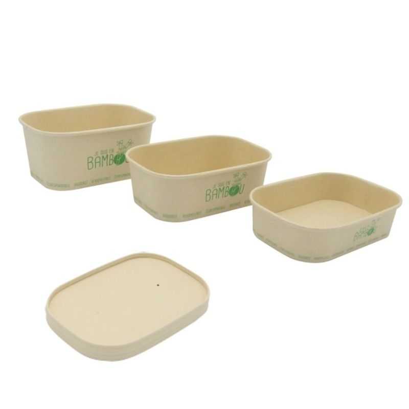 Couvercle en Cellulose de Bambou pour Barquette en Bambou - Lot de 50 Couvercle en Cellulose de Bambou pour Barquette en Bambou - Lot de 50