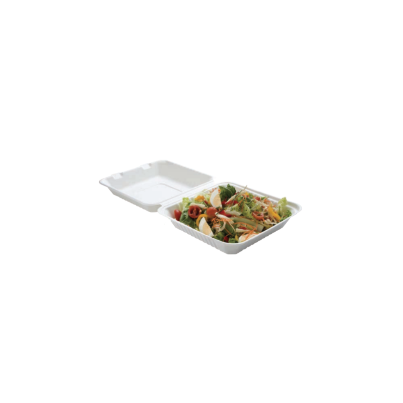 Lunchbox van bagasse met 1 compartiment - Set van 50 Lunchbox van bagasse met 1 compartiment - Set van 50