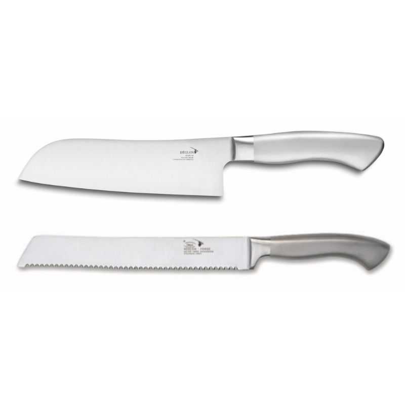 Set van Santoku + Broodmessen Deglon. Set van Santoku + Broodmessen Deglon.