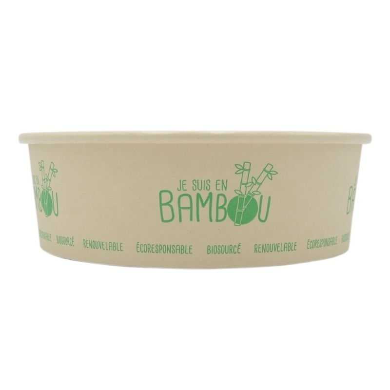 Salatschüssel aus Bambus - 750 ml - Packung mit 50 Salatschüssel aus Bambus - 750 ml - Packung mit 50