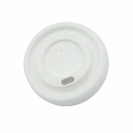 Deckel aus Bagasse für Bambusbecher 18 cl - Packung mit 50
