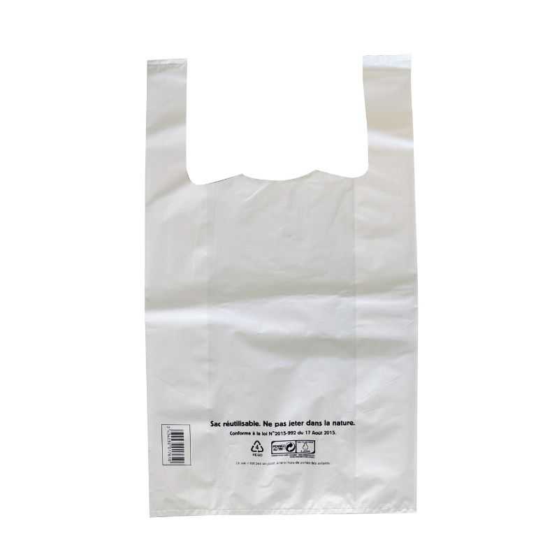 Reusable White Shoulder Bags - 10 L - Pack of 500 Reusable White Shoulder Bags - 10 L - Pack of 500