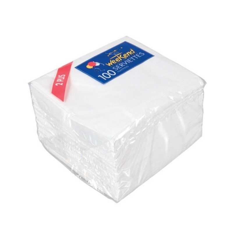 Servietten "Week-End" 2-lagig - 30 x 30 cm - Packung mit 100 Servietten "Week-End" 2-lagig - 30 x 30 cm - Packung mit 100