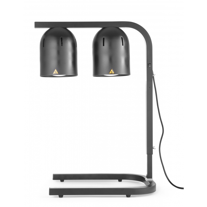 Black Warming Rack with 2 Infrared Lamps Black Warming Rack with 2 Infrared Lamps