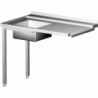 Laadtafel voor vaatwasser met gootsteen rechts
