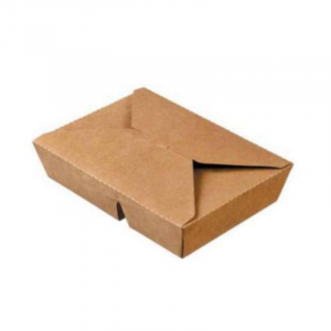 Lunchbox met 2 compartimenten van karton - 2 x 400 ml - Set van 50