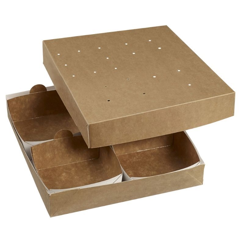 Mittagessenbox Modulo 260 für Kartonschalen - 260 x 260 mm - Packung mit 160 Mittagessenbox Modulo 260 für Kartonschalen - 260 x 260 mm - Packung mit 160