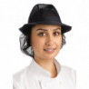 Hoed Trilby Marineblauw met netstof - Maat S 550 mm - FourniResto - Fourniresto