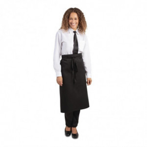 Standard-Schürze Schwarz aus Polycotton 914 x 762 mm - Whites Chefs Clothing - Fourniresto
