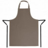 Schort Bavette Lichtbruin van Polycotton 711 x 965 mm - Whites Chefs Clothing - Fourniresto