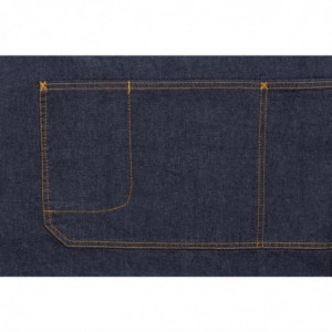 Schürze Latz Indigo Memphis aus Baumwolle 760 x 865 mm - Chef Works - Fourniresto