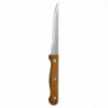 Vleesmes met houten handvat en gekarteld lemmet 215 mm - Set van 12 - Olympia - Fourniresto