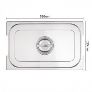 Deckel Gn 1/1 aus Edelstahl für Behälter mit Griffen - Vogue - Fourniresto