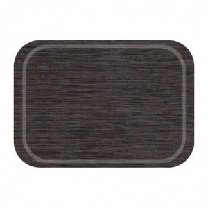 Non-slip Wenge Melamine Service Tray 375 x 265 mm - Roltex - Fourniresto