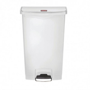 Mülleimer mit Frontpedal Slim Jim StepOn Weiß 68L - Rubbermaid - Fourniresto