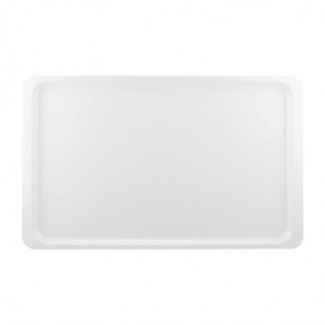 Servierplatte aus Polyester GN1/1 530x325mm Weiß - Roltex - Fourniresto