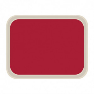 Standaard polyester serveerblad 470x360mm rood - Roltex - Fourniresto