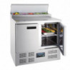 Toonbank voor het bereiden van gekoelde pizza's en salades Serie G - 254L - Polar - Fourniresto