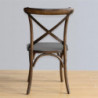 Stoelen in walnootkleur met gekruist rugleuning - Bolero - Fourniresto