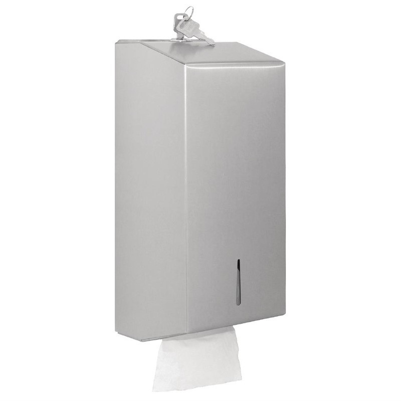 Roestvrijstalen dispenser voor verstrengeld toiletpapier - Jantex - Fourniresto Roestvrijstalen dispenser voor verstrengeld toiletpapier - Jantex - Fourniresto