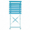 Terrasstoelen van staal - turquoise blauw - Set van 2 - Bolero - Fourniresto