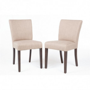 Moderne stoel van ongebleekt jute - Set van 2 - Bolero - Fourniresto