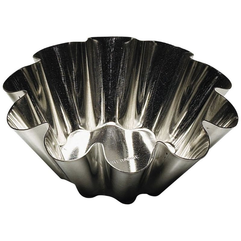 Briochette-Backform aus Weißblech - 10 Rippen - Ø 80 mm - Tellier Briochette-Backform aus Weißblech - 10 Rippen - Ø 80 mm - Tellier